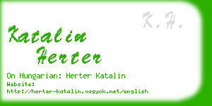 katalin herter business card